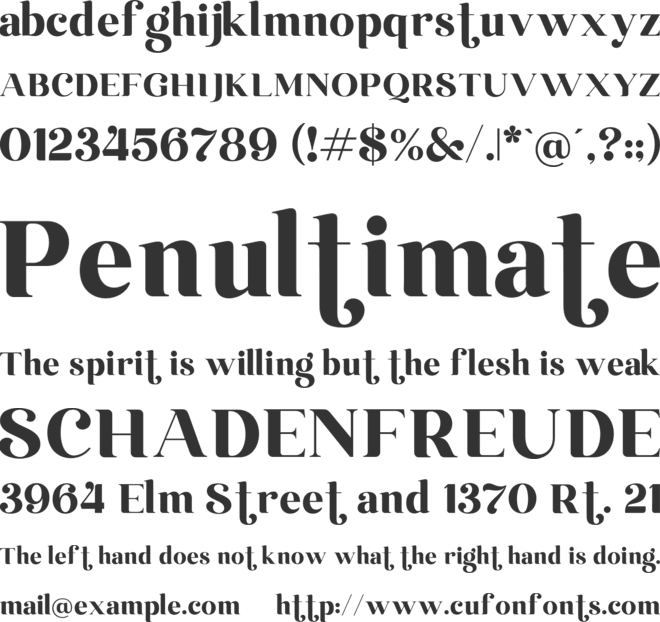 Emirates font preview