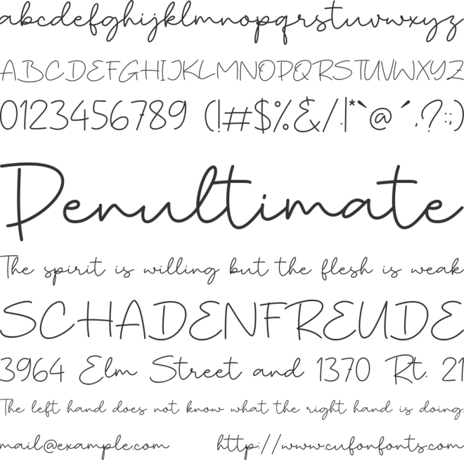 Spearfish font preview