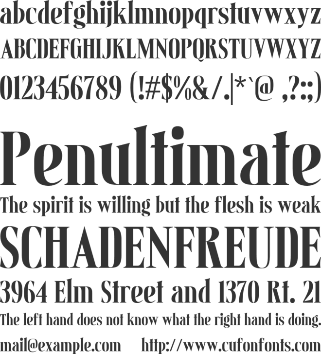 Darkella font preview