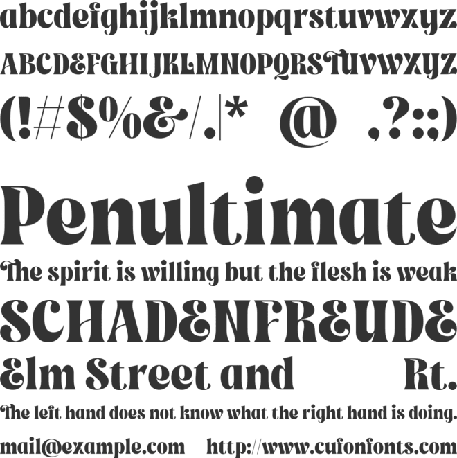 Aviken font preview