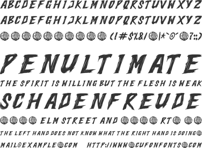 GF Botleg font preview