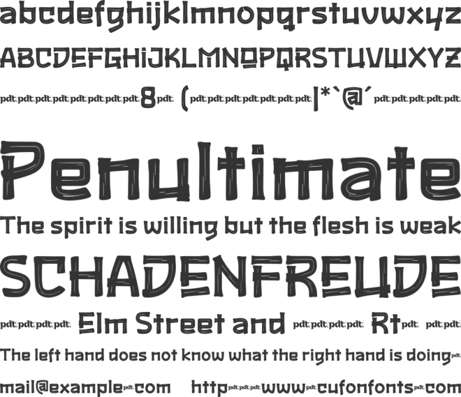 BODYSPORT PERSONAL font preview