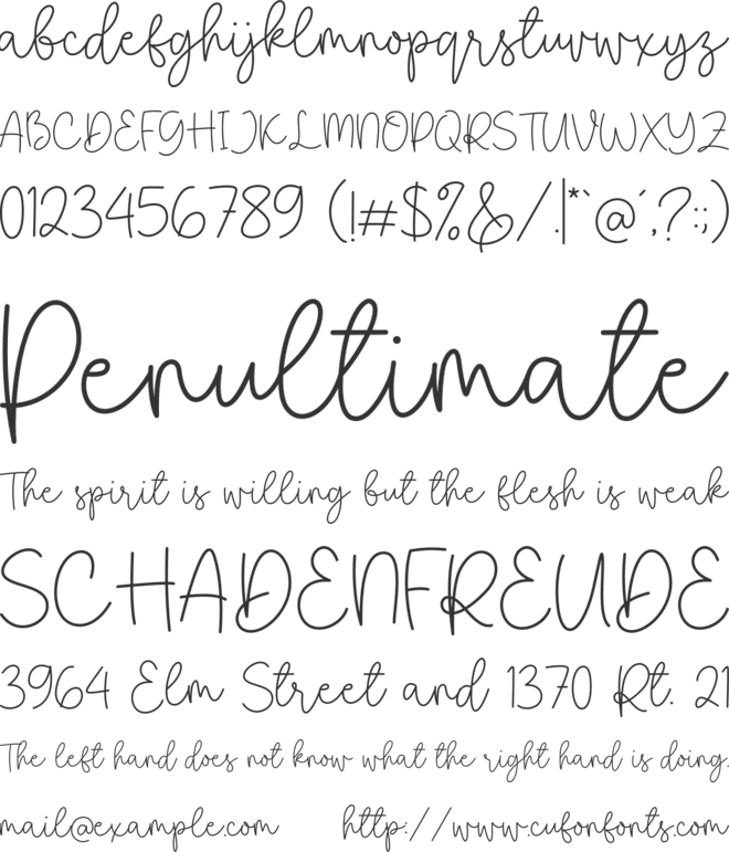 Love Self font preview