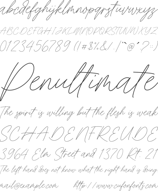 Merysville font preview