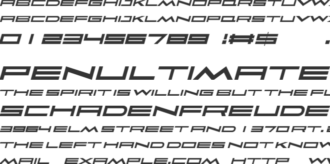 Faqro Extended Expand  Italic  font preview