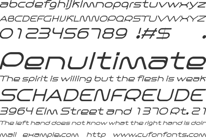 FF mab  Italic font preview