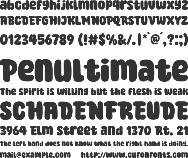 Super Bakery font preview