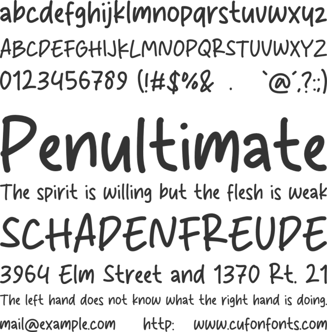 Happy Work font preview