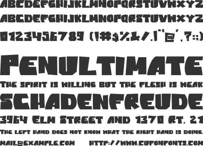 Vampire Bats font preview