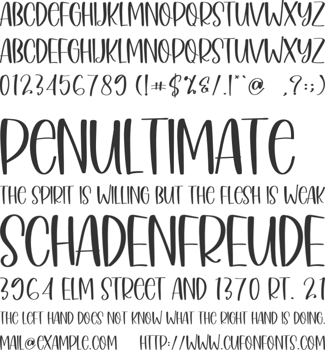 Return font preview