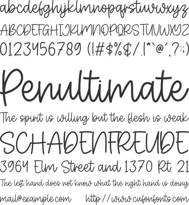 Luna Cottage font preview