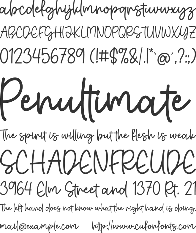 Belofytta font preview