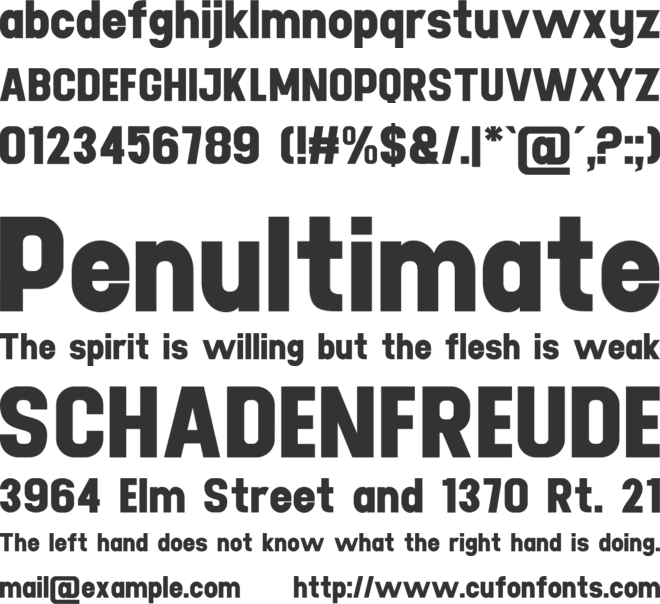 Eldon Dark font preview