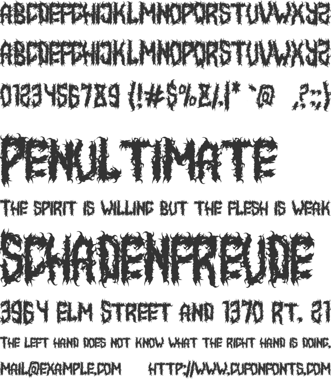 Knights Slayer font preview