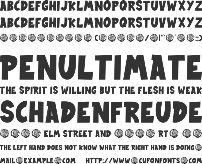 GF Dumbo font preview