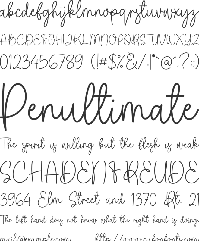 Dusky Rose font preview