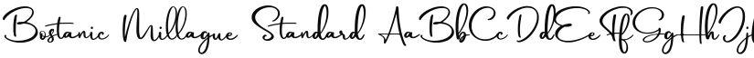 Bostanic Millague Standard font