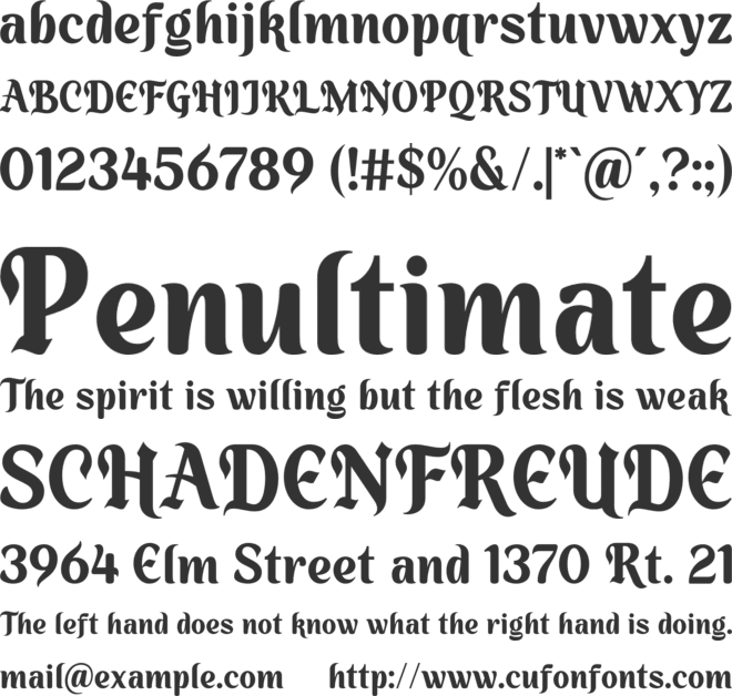 Mickten font preview