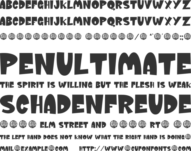 Groovy Piece font preview