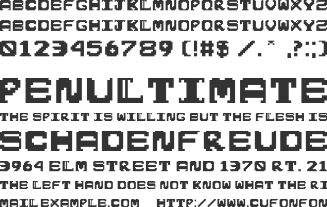 Script Screen font preview