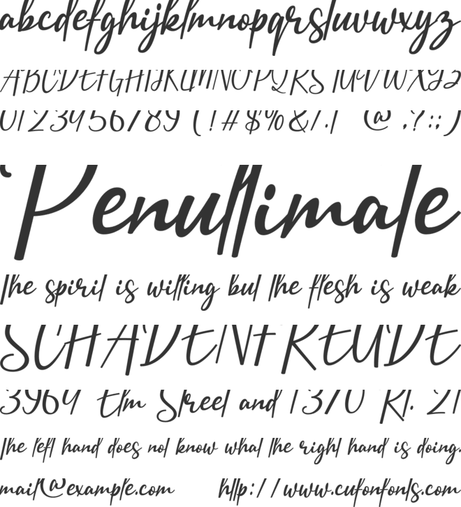 Hadimon FREE font preview