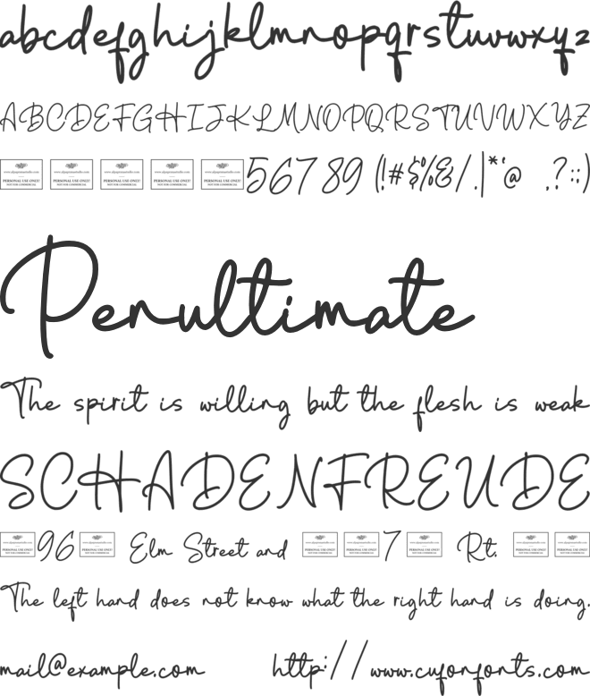 Delectable Free font preview