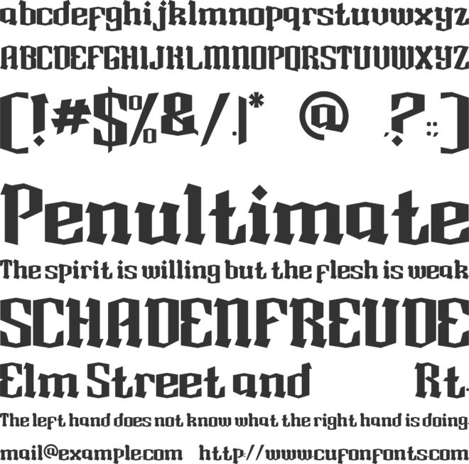 Amoera Blackletter font preview