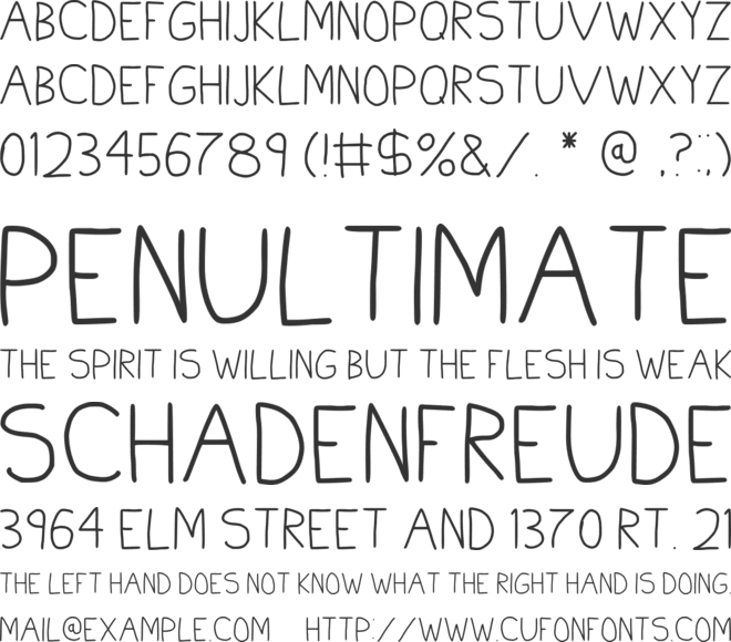 Retired Artist font preview