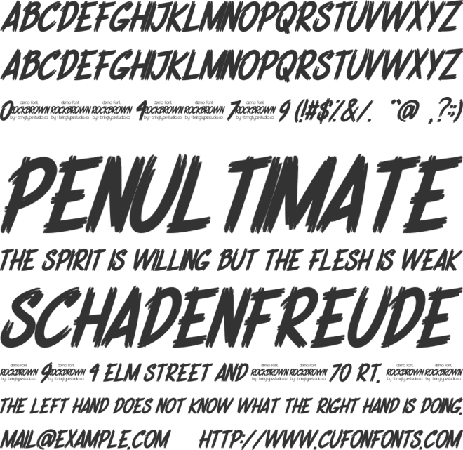 ROCKBROWN font preview