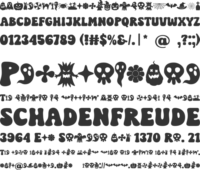 Spooky Scary font preview