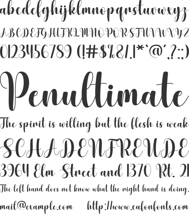 Seraphina Penelope font preview