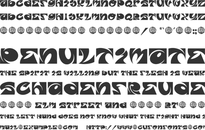 Groovy Trunk font preview