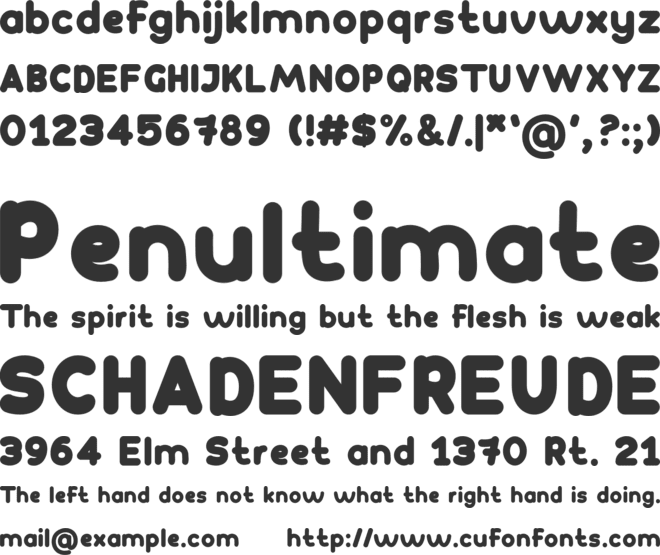 Momonon font preview