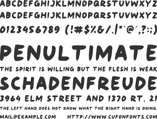 Untuckle font preview