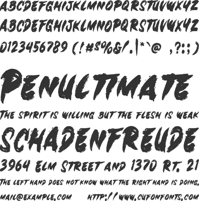 Vinomez font preview