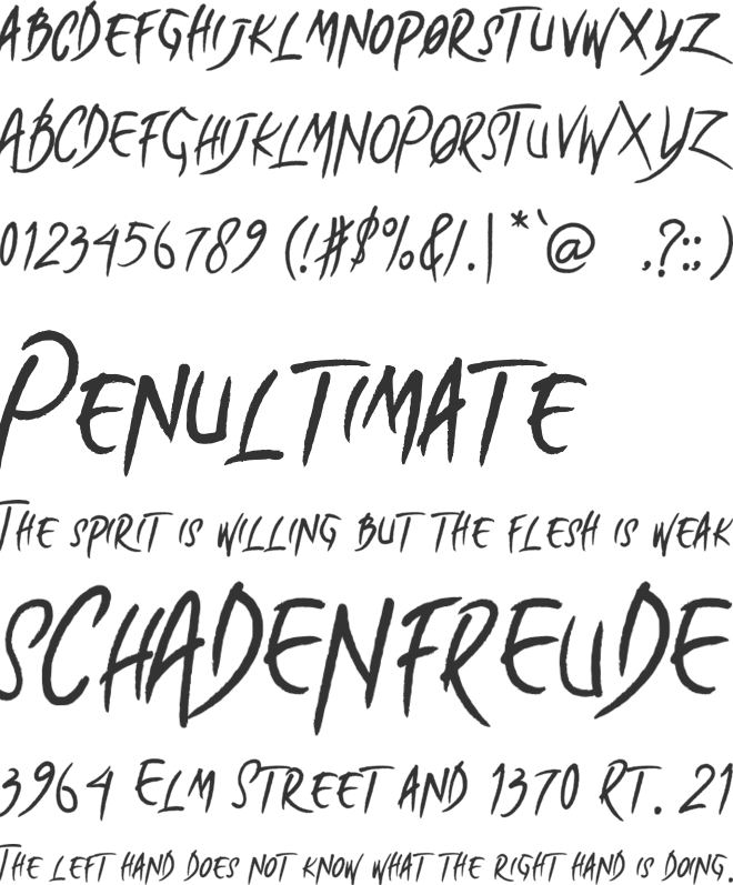 Vampherine font preview