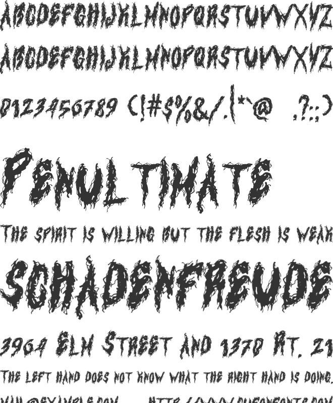 Vranomes font preview