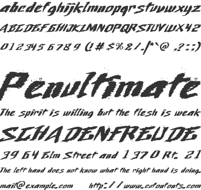 Slytheris Bloodie font preview