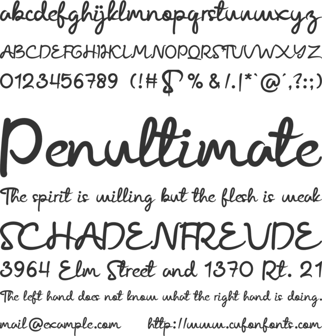 Losaline Queen font preview