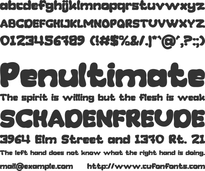 Kuraci Retro font preview