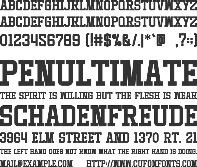 Vintage Varsity font preview