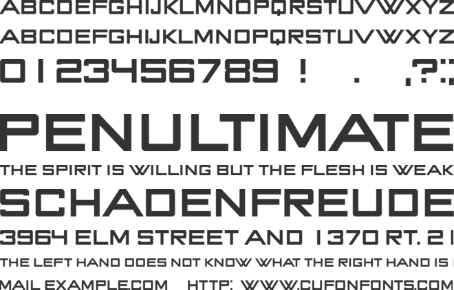 Maintal font preview