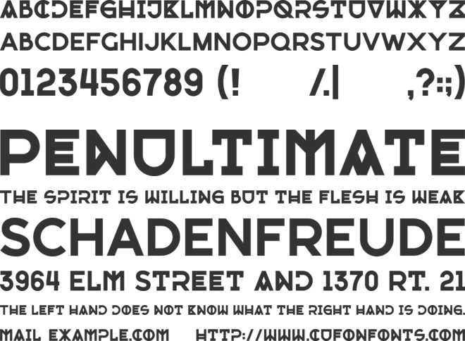 Cima font preview