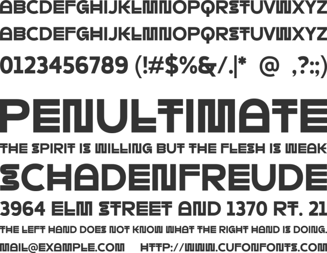 Belnast font preview