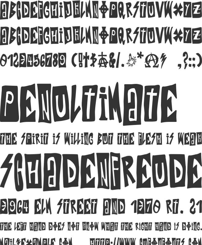 Punk Cristiano font preview