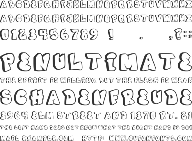 Dugffiti font preview