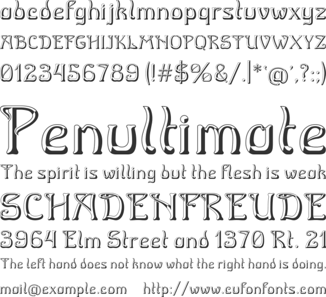 Sunlit Horta font preview