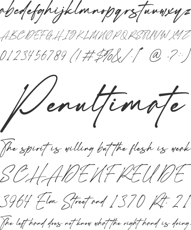 Artinosy font preview