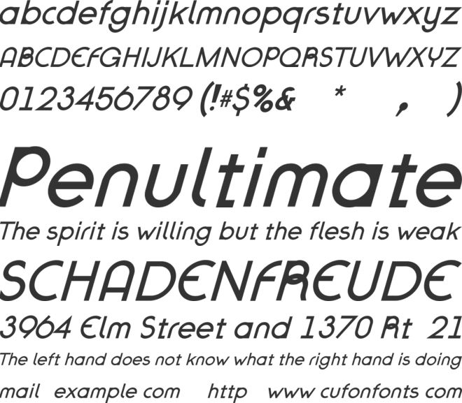 FR Grey Fit Italic font preview