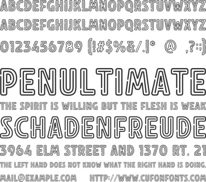 PARTY font preview